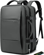 Mochila de viaje impermeable expandible 26–45 L con funda para portátil y opción de bolsa de deporte