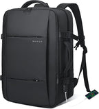 Mochila de viaje impermeable expandible 26–45 L con funda para portátil y opción de bolsa de deporte