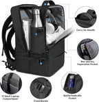 Mochila de viaje impermeable expandible 26–45 L con funda para portátil y opción de bolsa de deporte