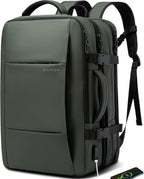 Mochila de viaje impermeable expandible 26–45 L con funda para portátil y opción de bolsa de deporte