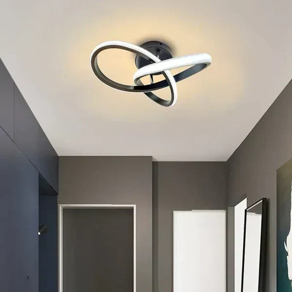Lámpara de techo LED moderna de doble anillo - Anillos crepusculares