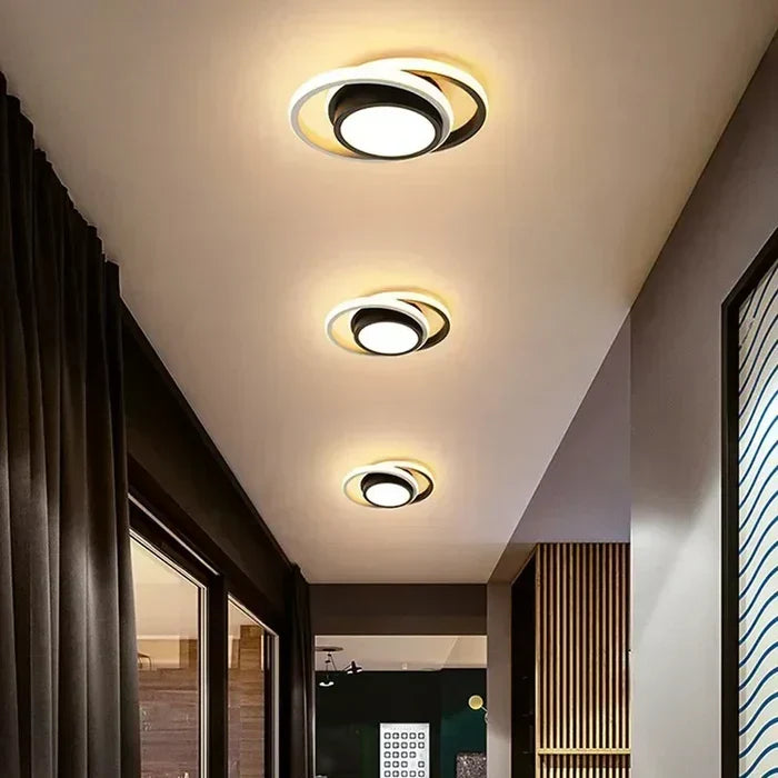 Lámpara de techo LED moderna de doble anillo - Anillos crepusculares