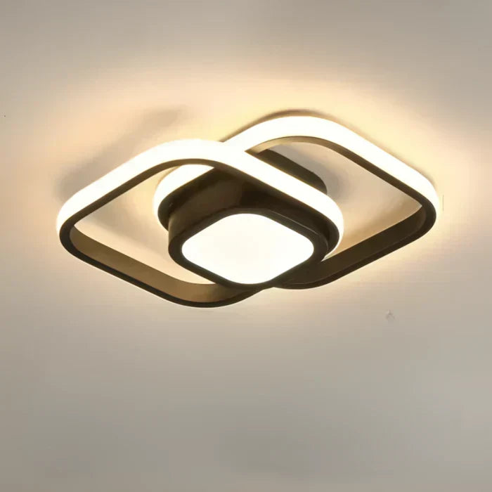 Lámpara de techo LED moderna de doble anillo - Anillos crepusculares