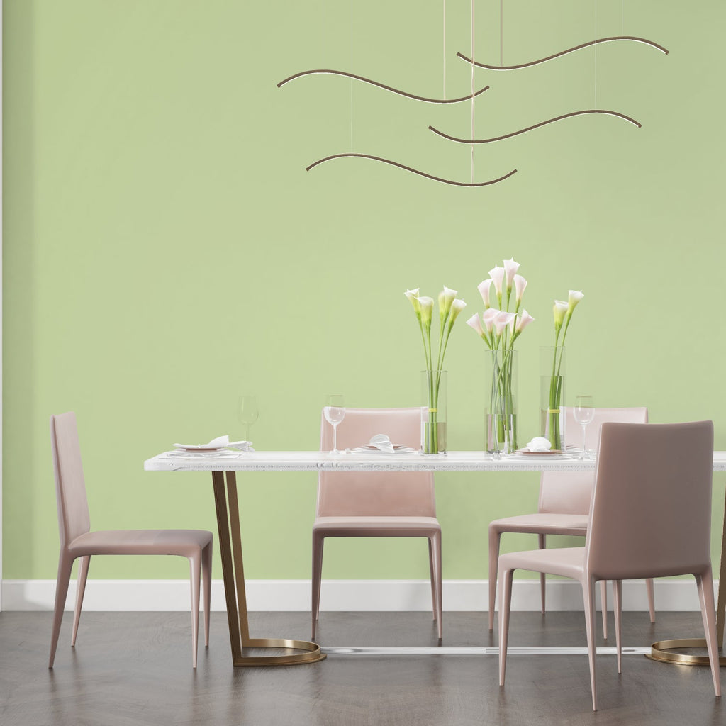 Papel pintado mural moderno | Diseño minimalista verde claro