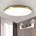 Lámpara de techo redonda de diseño plano LED Acrílico Negro Blanco Oro Plata Iluminación de techo moderna Ahorro de energía Sala de estar Dormitorio