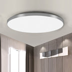 Lámpara de techo redonda de diseño plano LED Acrílico Negro Blanco Oro Plata Iluminación de techo moderna Ahorro de energía Sala de estar Dormitorio