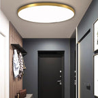 Lámpara de techo redonda de diseño plano LED Acrílico Negro Blanco Oro Plata Iluminación de techo moderna Ahorro de energía Sala de estar Dormitorio