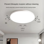 Lámpara de techo redonda de diseño plano LED Acrílico Negro Blanco Oro Plata Iluminación de techo moderna Ahorro de energía Sala de estar Dormitorio