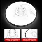 Lámpara de techo redonda de diseño plano LED Acrílico Negro Blanco Oro Plata Iluminación de techo moderna Ahorro de energía Sala de estar Dormitorio