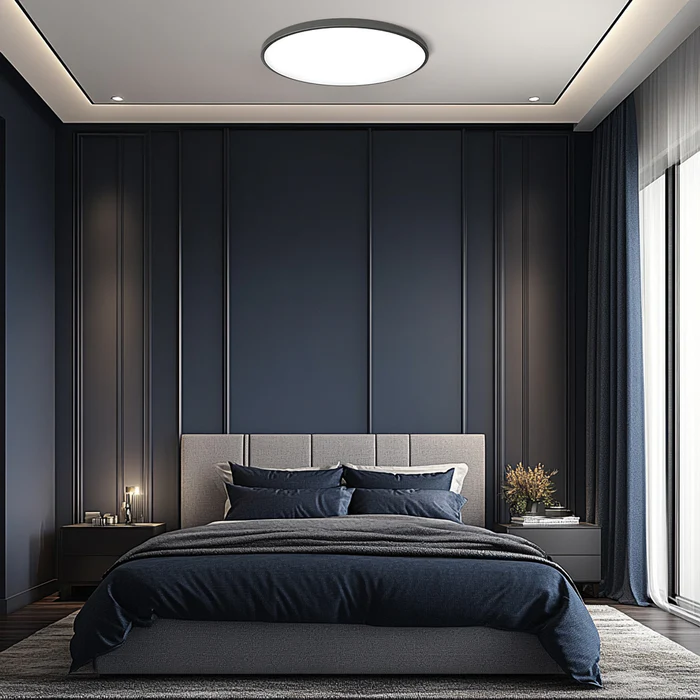 Lámpara de techo redonda de diseño plano LED Acrílico Negro Blanco Oro Plata Iluminación de techo moderna Ahorro de energía Sala de estar Dormitorio
