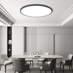 Lámpara de techo redonda de diseño plano LED Acrílico Negro Blanco Oro Plata Iluminación de techo moderna Ahorro de energía Sala de estar Dormitorio