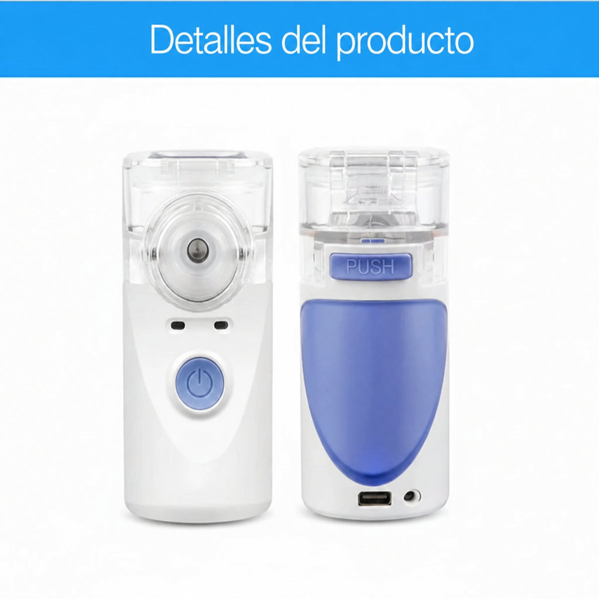 Nebulizador portátil de malla ultrasónica, dispositivo compacto de niebla silenciosa para uso personal