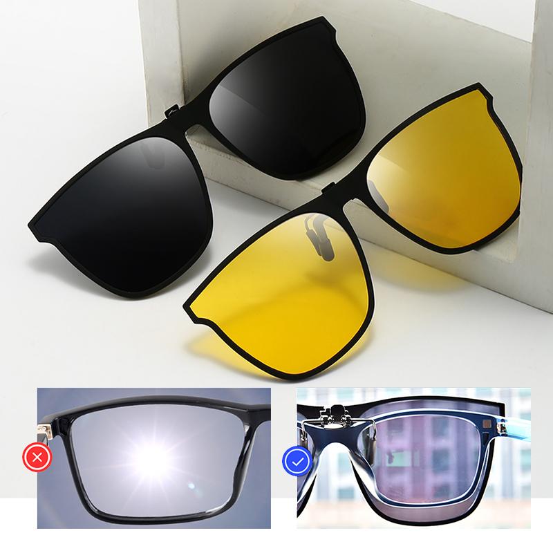 Gafas de sol polarizadas con clip abatible para gafas graduadas