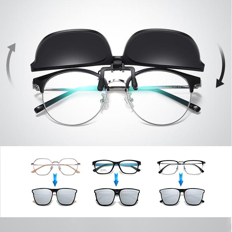 Gafas de sol polarizadas con clip abatible para gafas graduadas