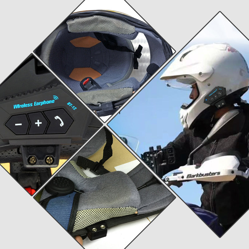 Auriculares Bluetooth para casco de motocicleta BT12