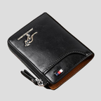 Cartera plegable con cremallera para hombre