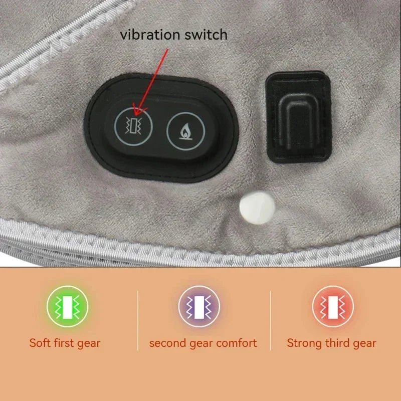 Masajeador de cuello y hombros con calefacción USB y vibración