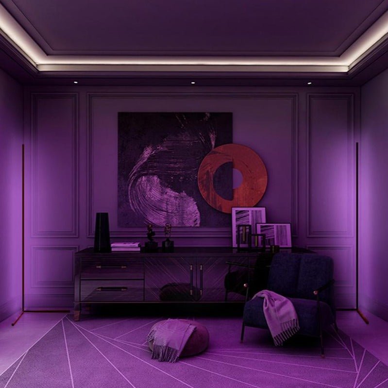 Lámpara de pie esquinera moderna | Diseño LED RGB con cambio de color