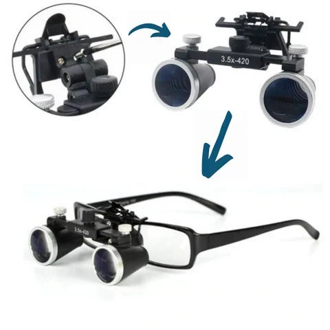 OrionView lupas dentales con luz LED y aumento binocular
