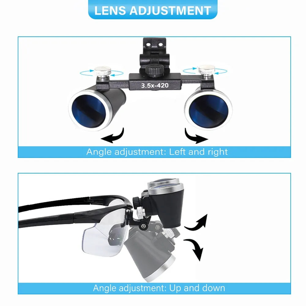 OrionView lupas dentales con luz LED y aumento binocular