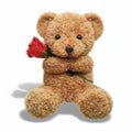 Osito de peluche de San Valentín suave con rosa, peluche de regalo