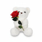 Osito de peluche de San Valentín suave con rosa, peluche de regalo