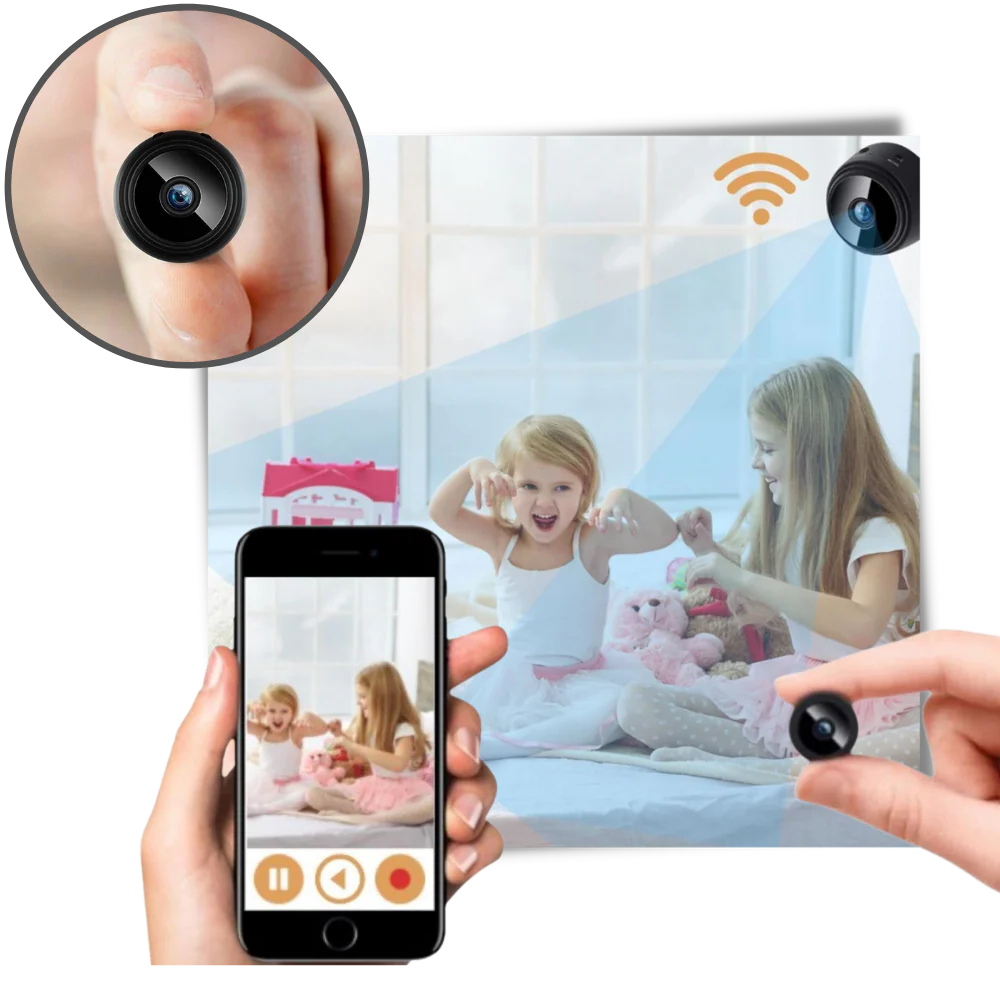 Mini cámara de seguridad inalámbrica con soporte magnético, cámara WiFi para interiores, otoño de 2025, visión nocturna, alertas de movimiento