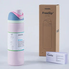 RVS Drinkfles 710ml con Geïntegreerd Rietje Handvat Dubbelwandige Isolatie 24u Koud BPA-Vrij Sport Reizen