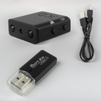 Cámara de seguridad HD compacta con audio, detección de movimiento y visión nocturna para vigilancia del hogar y la oficina.