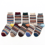 Calcetines térmicos de invierno de mezcla de lana con estampado nórdico