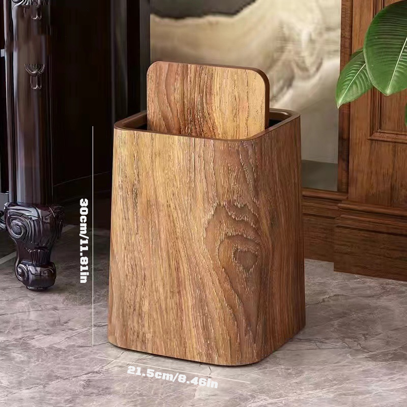 Papelera de mármol | Tapa giratoria elegante