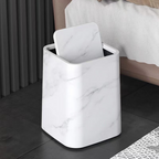 Papelera de mármol | Tapa giratoria elegante