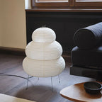 Lámpara de pie de papel - Estilo japonés - Iluminación ambiental regulable - Linterna de papel de arroz