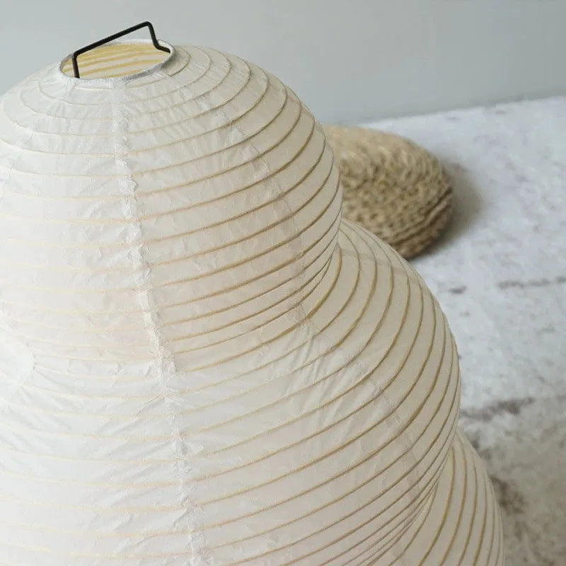 Lámpara de pie de papel - Estilo japonés - Iluminación ambiental regulable - Linterna de papel de arroz
