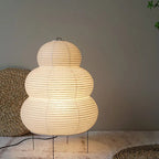 Lámpara de pie de papel - Estilo japonés - Iluminación ambiental regulable - Linterna de papel de arroz