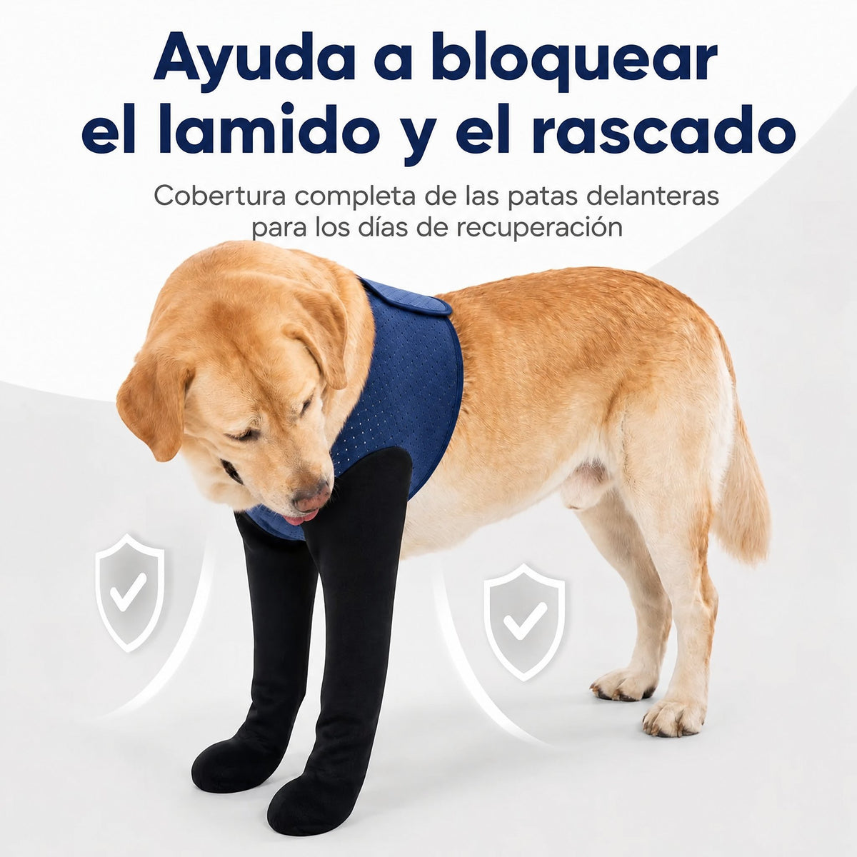 PawGuard mangas de recuperación dobles para patas delanteras de perros - Protección antilamidos sin cono para postcirugí