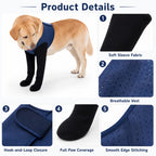 PawGuard mangas de recuperación dobles para patas delanteras de perros - Protección antilamidos sin cono para postcirugí