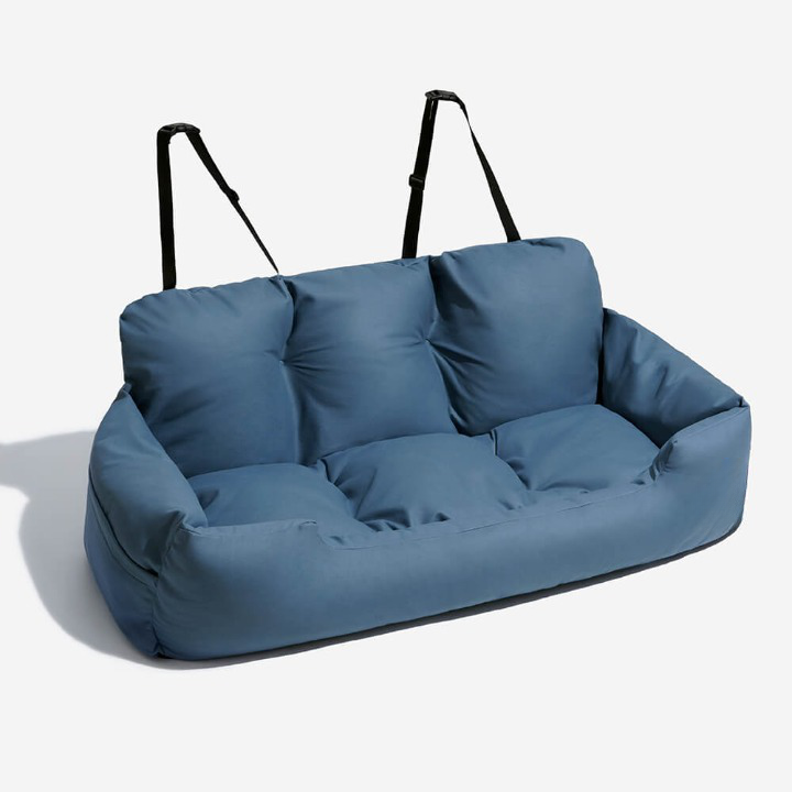 Cama unisex para mascotas en el coche para perros: viaje seguro y cómodo.