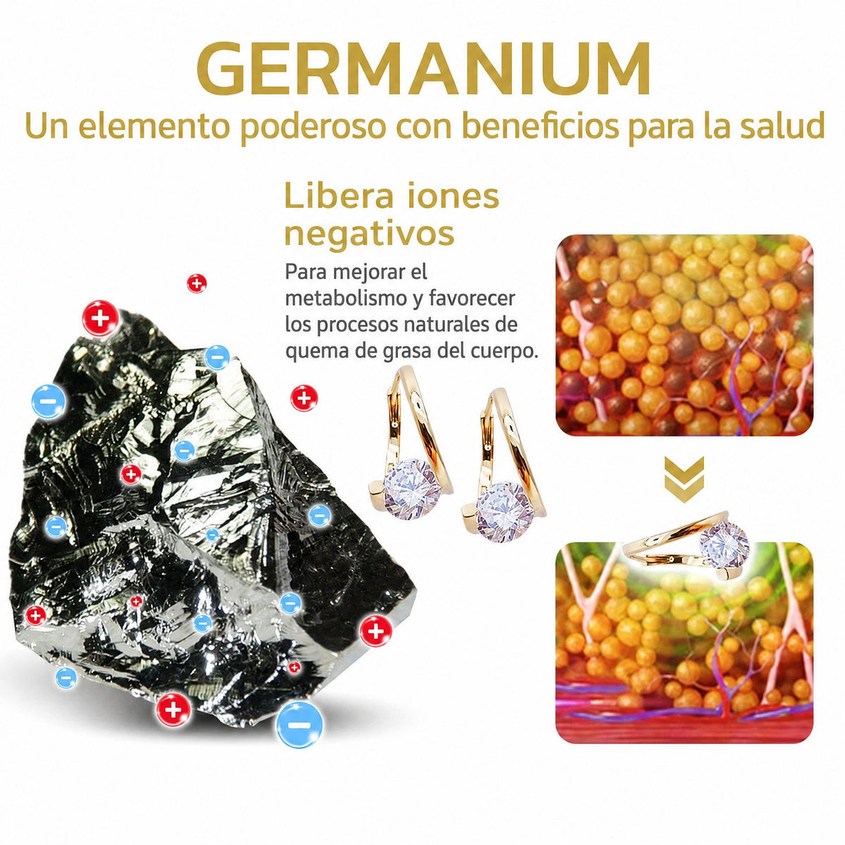 Pendientes Lymphvity Germanium para el bienestar