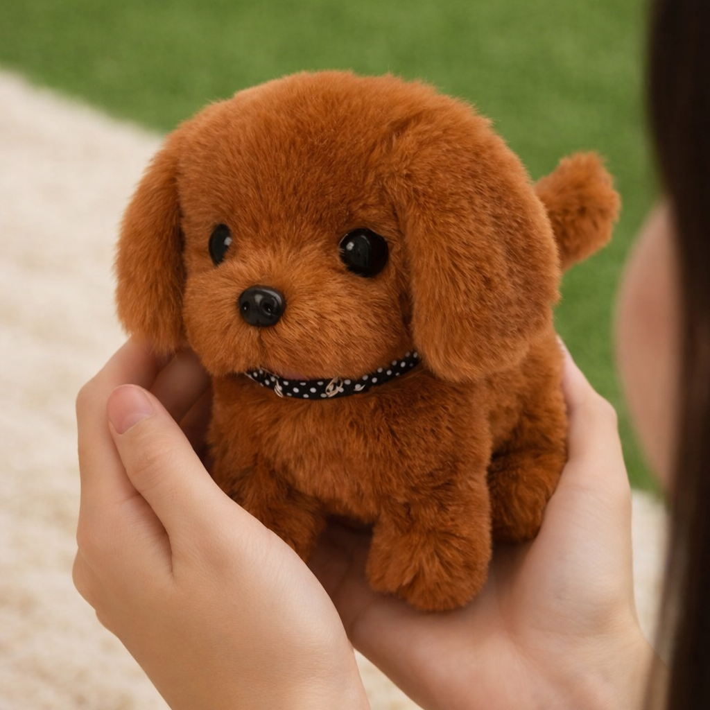 Perro Robot Cachorro de Peluche Interactivo que Camina Ladra y Mueve la Cola