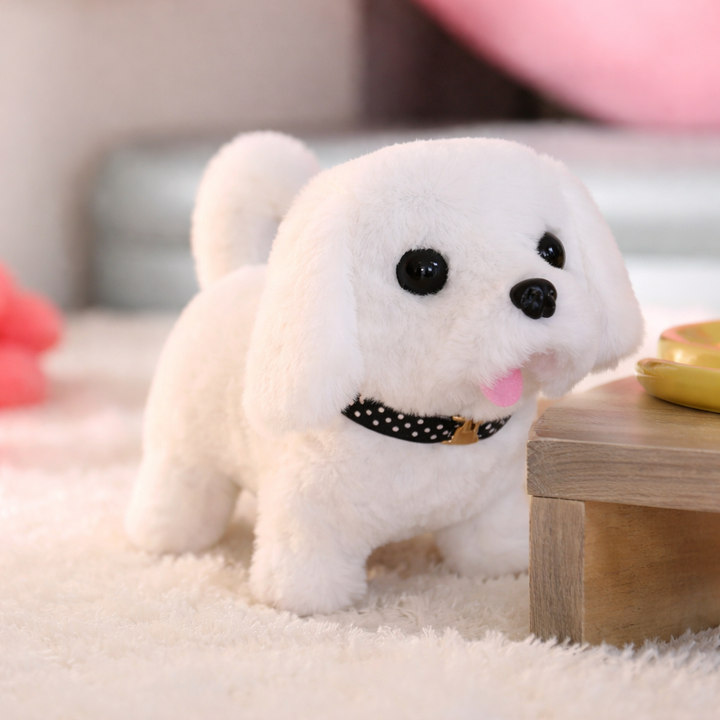 Perro Robot Cachorro de Peluche Interactivo que Camina Ladra y Mueve la Cola