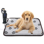 Almohadilla térmica eléctrica para mascotas (perro o gato) con protector de cable impermeable y control de temperatura.