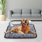 Almohadilla térmica eléctrica para mascotas (perro o gato) con protector de cable impermeable y control de temperatura.