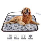 Almohadilla térmica eléctrica para mascotas (perro o gato) con protector de cable impermeable y control de temperatura.