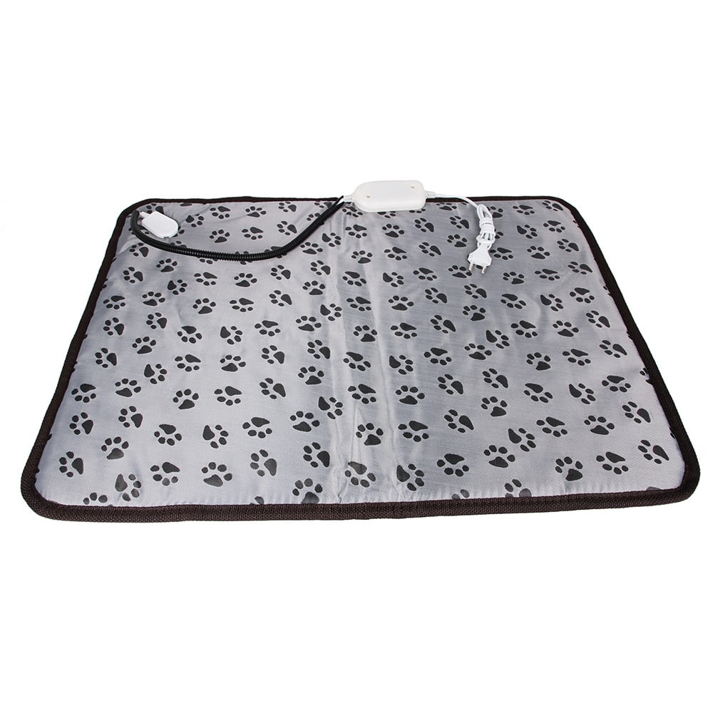 Almohadilla térmica eléctrica para mascotas (perro o gato) con protector de cable impermeable y control de temperatura.