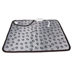 Almohadilla térmica eléctrica para mascotas (perro o gato) con protector de cable impermeable y control de temperatura.