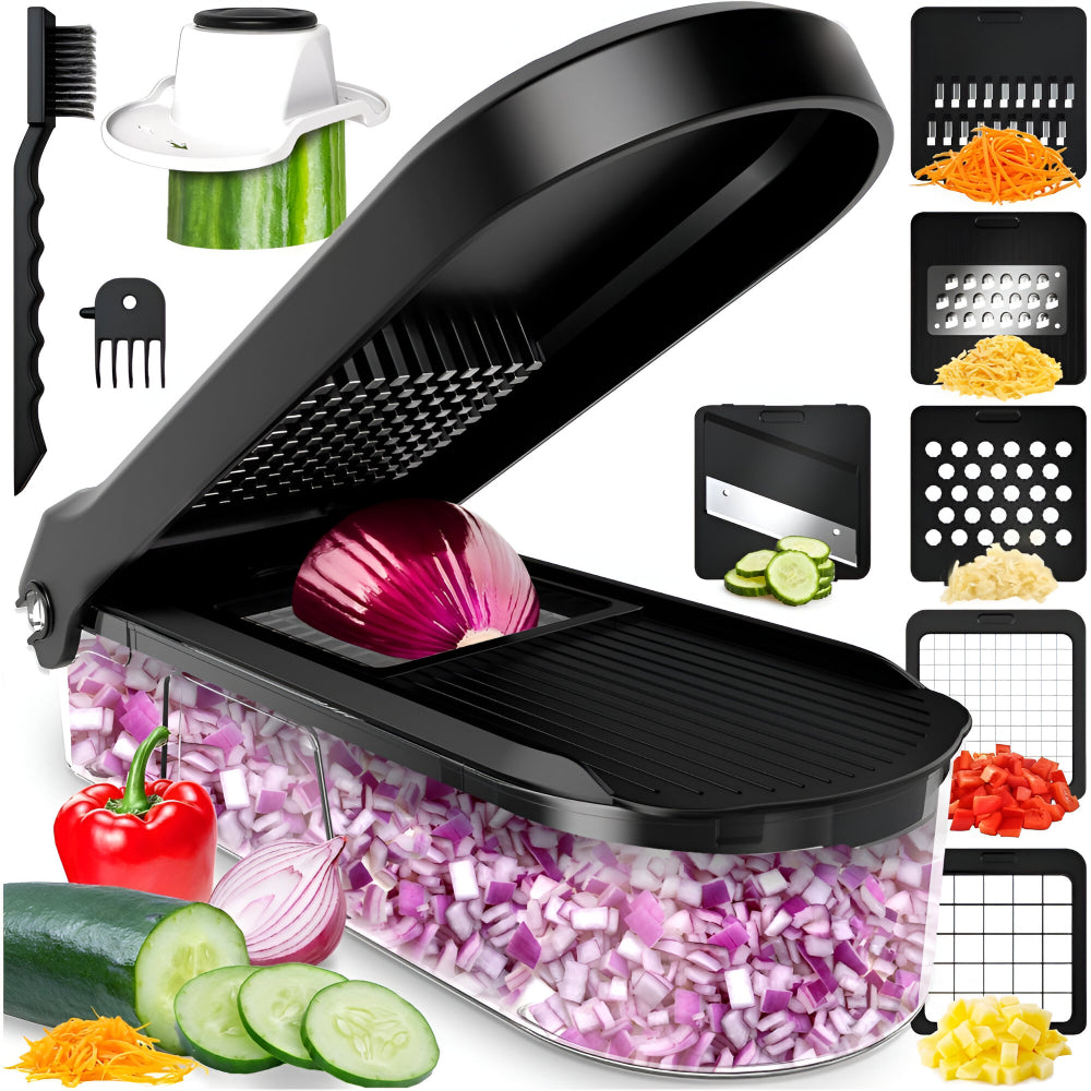Picadora de verduras manual para preparación de alimentos