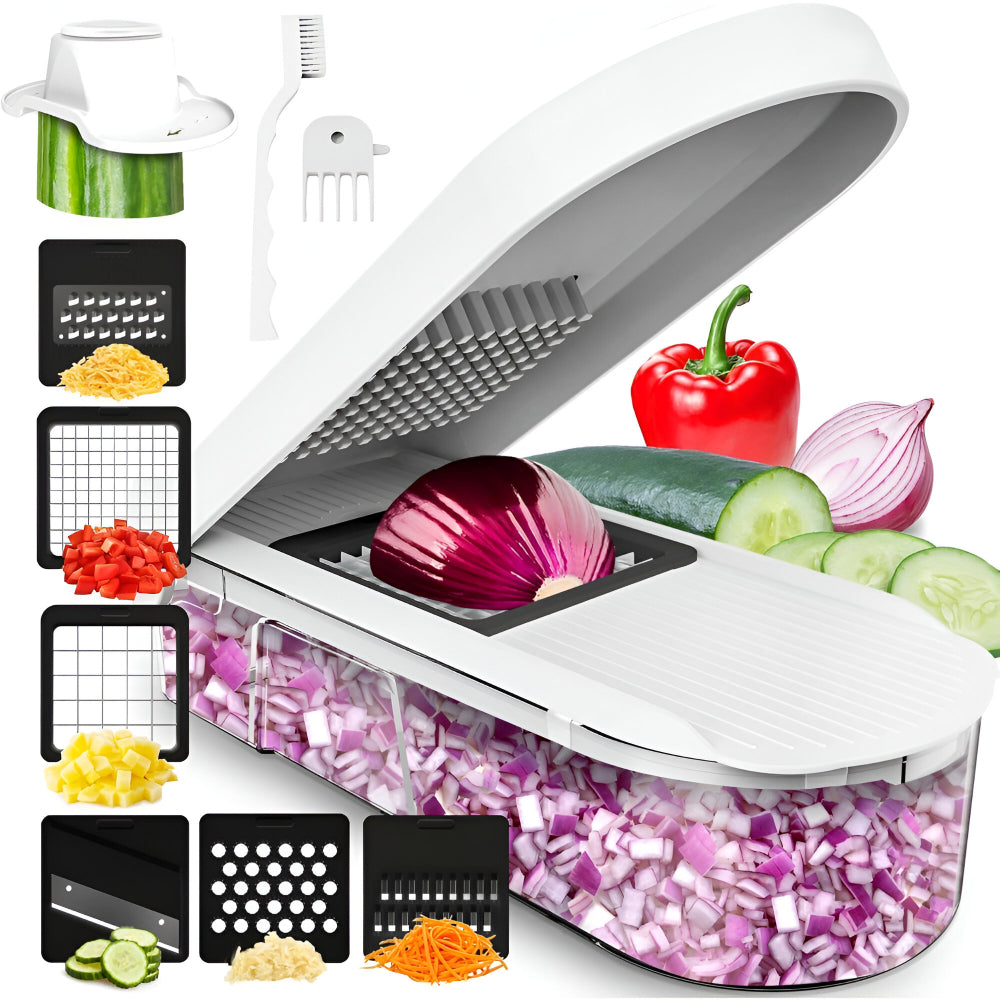 Picadora de verduras manual para preparación de alimentos