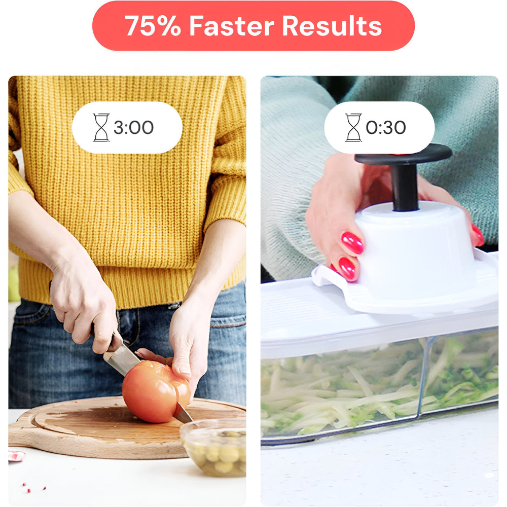 Picadora de verduras manual para preparación de alimentos