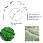 Plantura FlexGrow Set de arco de jardín de fibra de vidrio | Túnel para plantas DIY para bancales elevados e invernadero